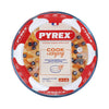 Molde para hornear Pyrex borde recto redondo 25 cm vidrio