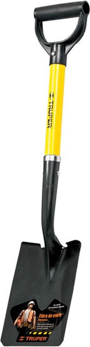 Truper tr-byfc, graanschop, zwart, geel, vierkant, d-vormig, 701,7 mm, 15,2 cm