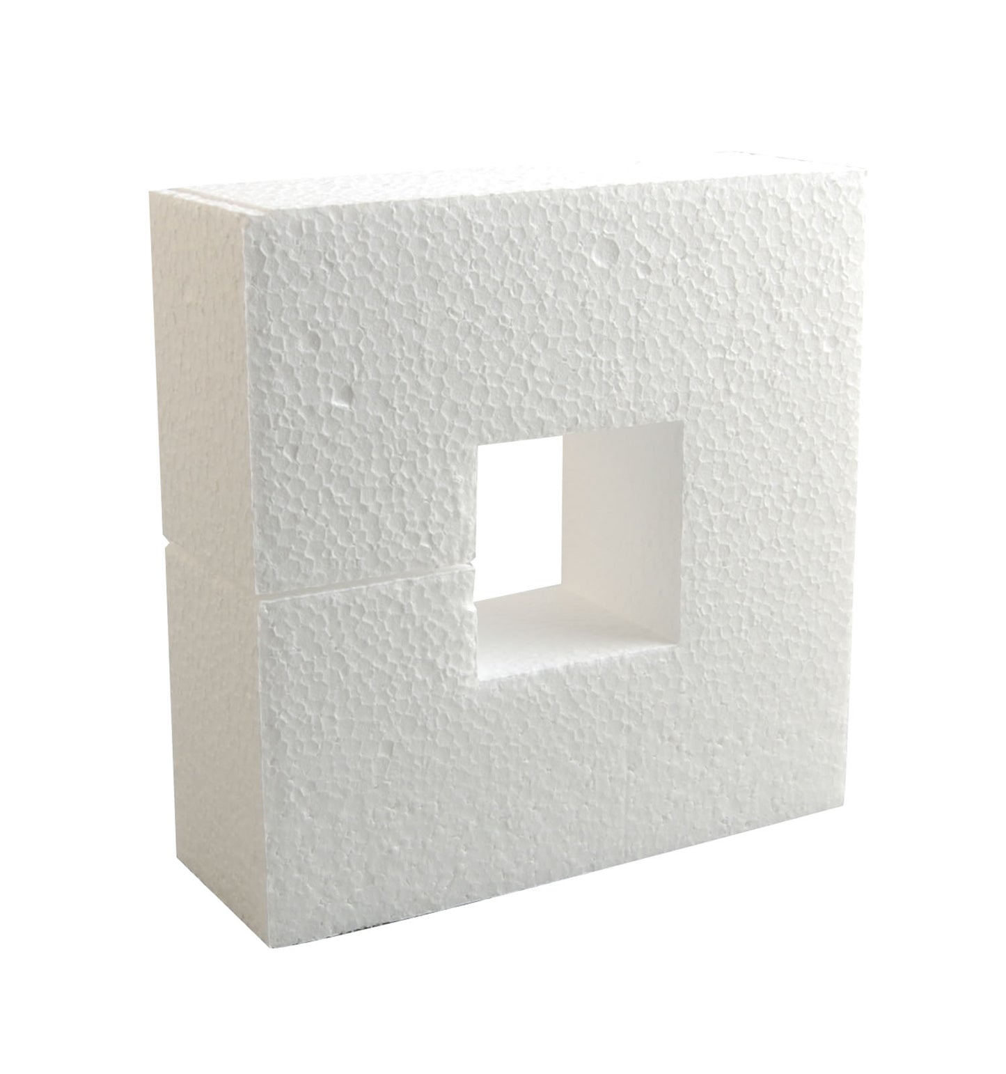 Powertex • piepschuim vierkant 15x15x4cm