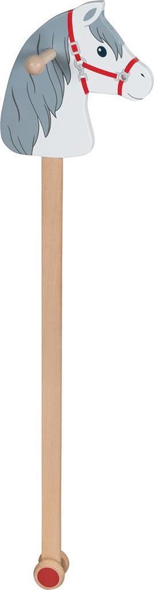 Goki Wooden Hobby Caballo blanco con lunas grises