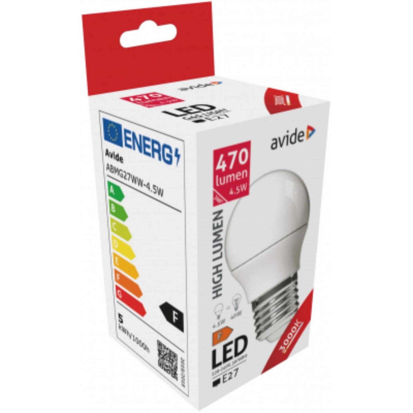 Avide globo led mini g45 4.5w e27 ww