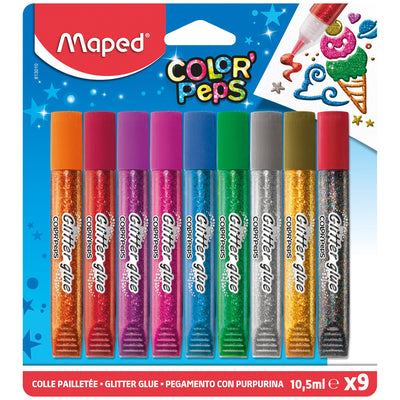 Mapped Mapped Color Peps Glitter Glue 9 Colori 10,5 ml