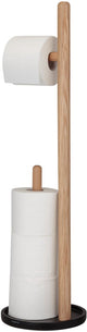 Sealskin earth toilet roll holder - toilet roll holder - freestanding spare roll holder - FSC - oak wood look