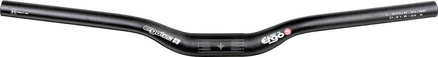 Ergotec stuur ergo s 31,8 620mm mat zwart