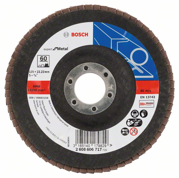 Accesorios Bosch 1 disco de láminas 125 x551, experto para metal en ángulo, k60 - 2608606717