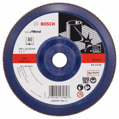 Bosch accessoires 1 lamellenschijf 180 x571, best for metal recht, kunststof, 80 - 2608607344