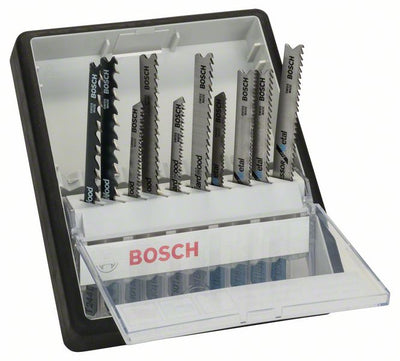 Bosch accessoires 10-delige robust line decoupeerzaagbladenset wood and metal t-schacht 1st - 2607010542