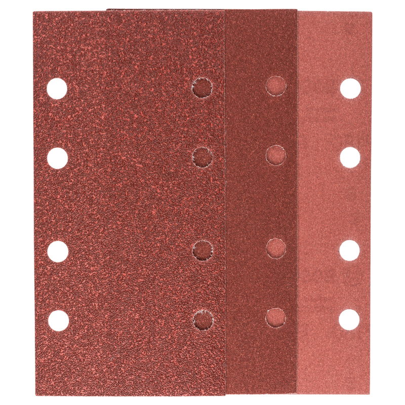Set di fogli abrasivi accessori Bosch | 93x185mm | rw | 8 buche | velc | 10 pezzi - 2609256a93