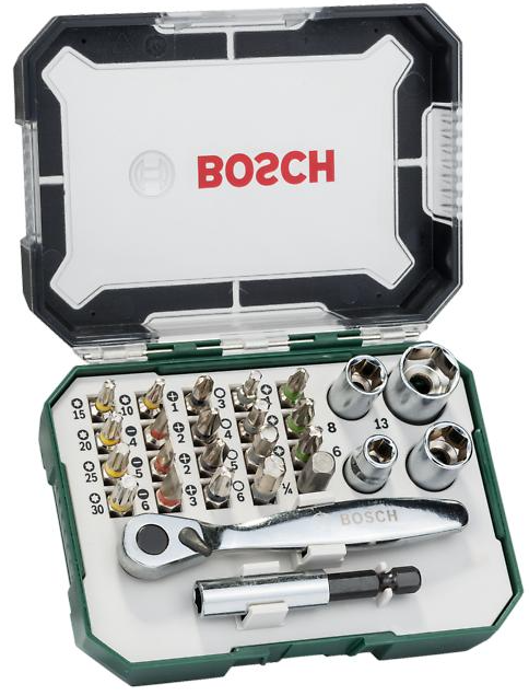 Accessori Bosch mini set di punte per cacciavite a cricchetto | dhz extra duro | 26 pezzi - 2607017563