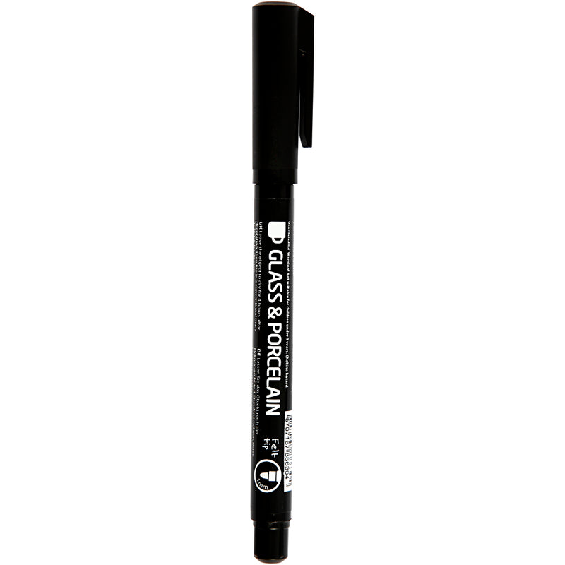 Creative Company ContourStift per vetro e porcellana Black, linee di linea 1-3 mm