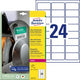 Etichette resistenti alle intemperie avery l7912-10 10 pezzi bianche