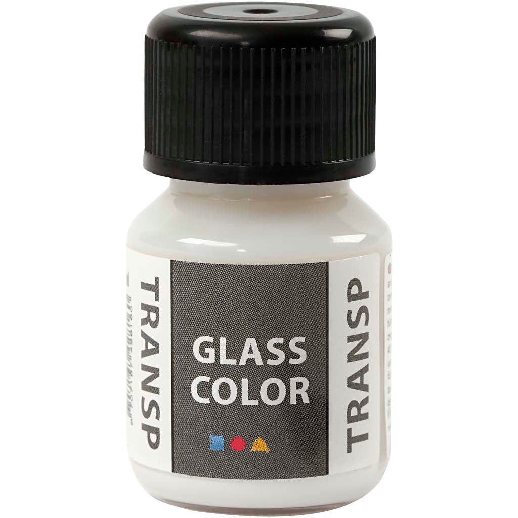 Creative Company Glass Color Transparent Paint White, 30 ml