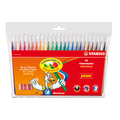 Stabilito Power Felf -Tip Pen set con 24 pezzi