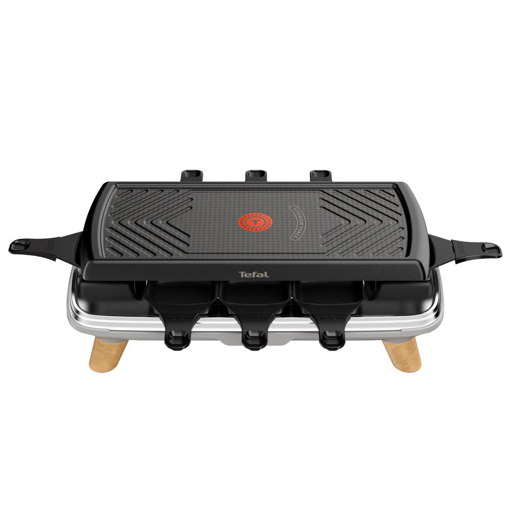 Tefal Tefal RE610D 3IN1 Raclette de 8 personas Madera de acero inoxidable
