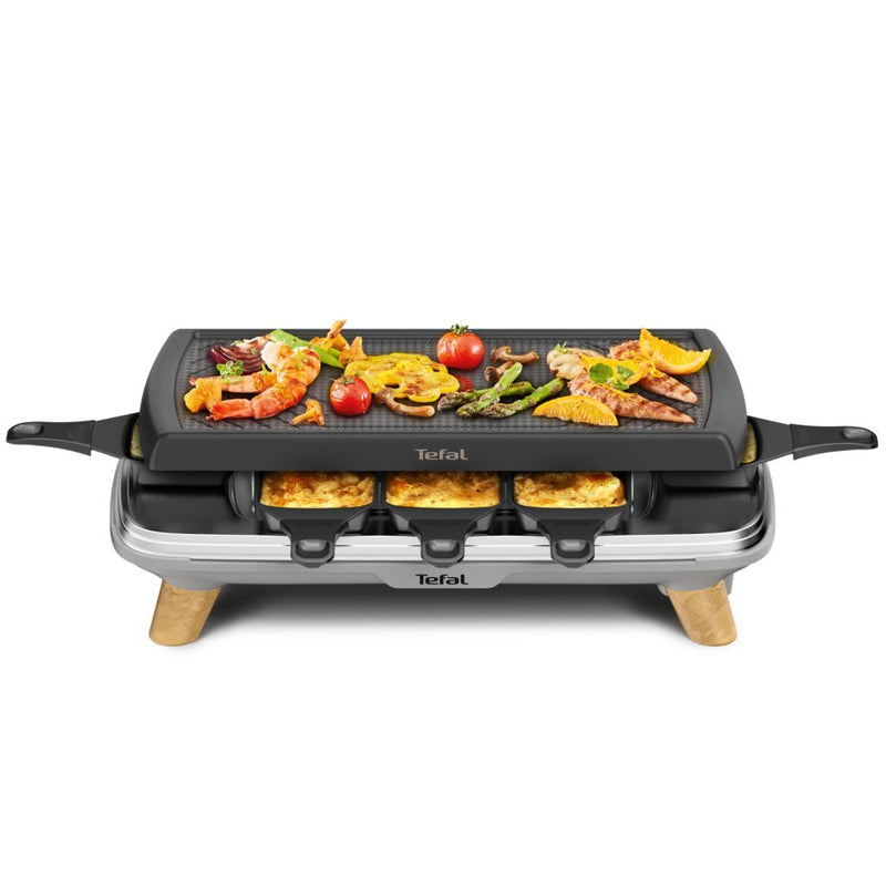 Tefal tefal re610d 3in1 legno in acciaio inossidabile in acciaio nera per 8 persone