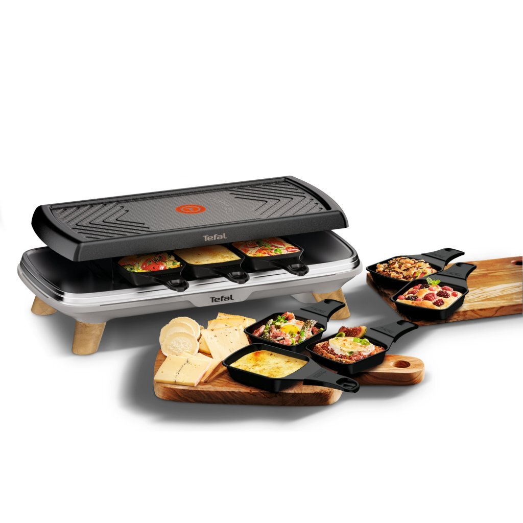 Tefal tefal re610d 3in1 legno in acciaio inossidabile in acciaio nera per 8 persone
