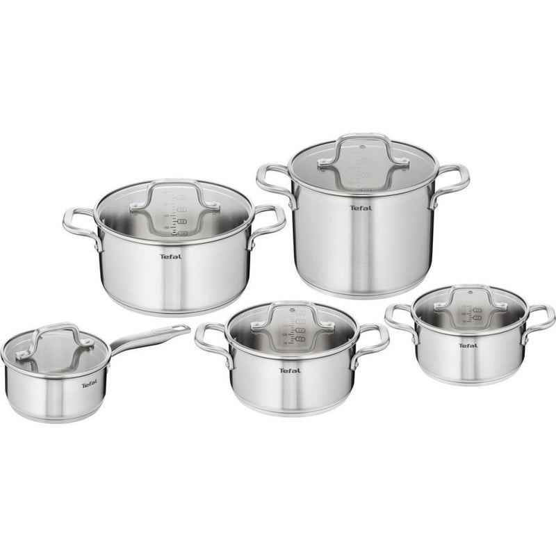 Tefal pentole tefal virtuoso set in acciaio inossidabile a 10 pezzi
