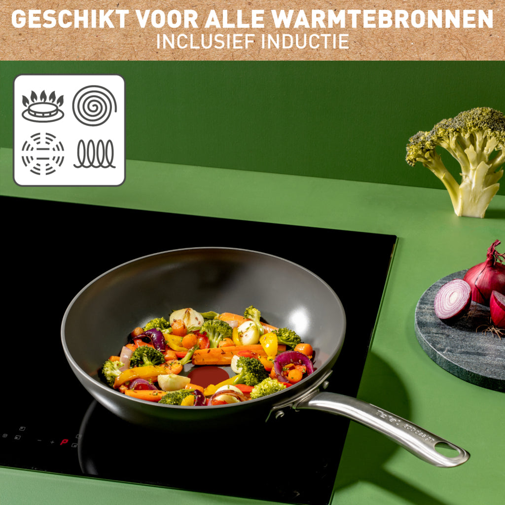 Tefal Tefal C42419 Renew+ Ceramic Wok Pan 28 cm