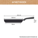 COCHFAGGIO TEFAL Tefal Renew Black Frighing Padre 24 cm Nero - afbeelding 2