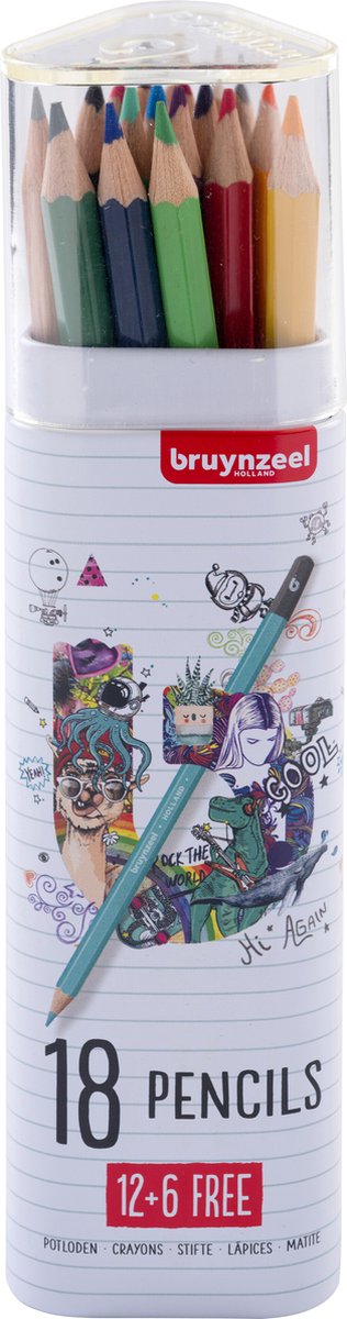 Lápices de color bruynzeel, 12 y 6 gratis