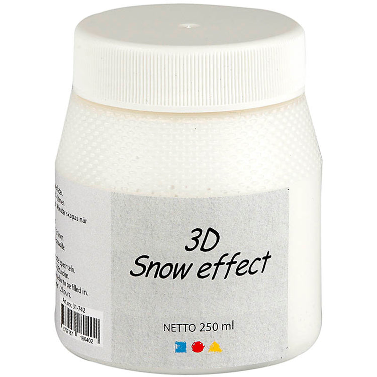 Creativ company pasta de nieve 3d, blanca, 250 ml 1 caja