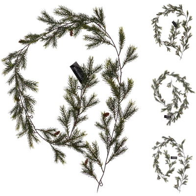 Christmas pine garland 180cm 3ass