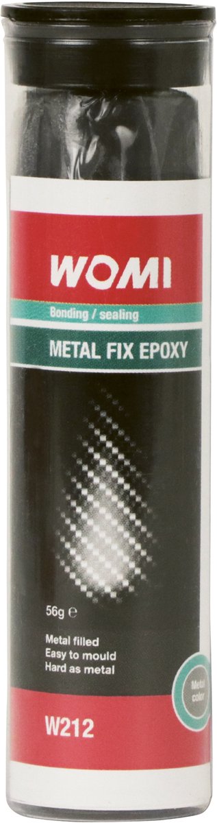 Womi reparatiemiddel metal fix epoxy w212 – 56 g grijs – sterke metaalhersteller – waterbestendig – professionele tweecomponenten epoxy
