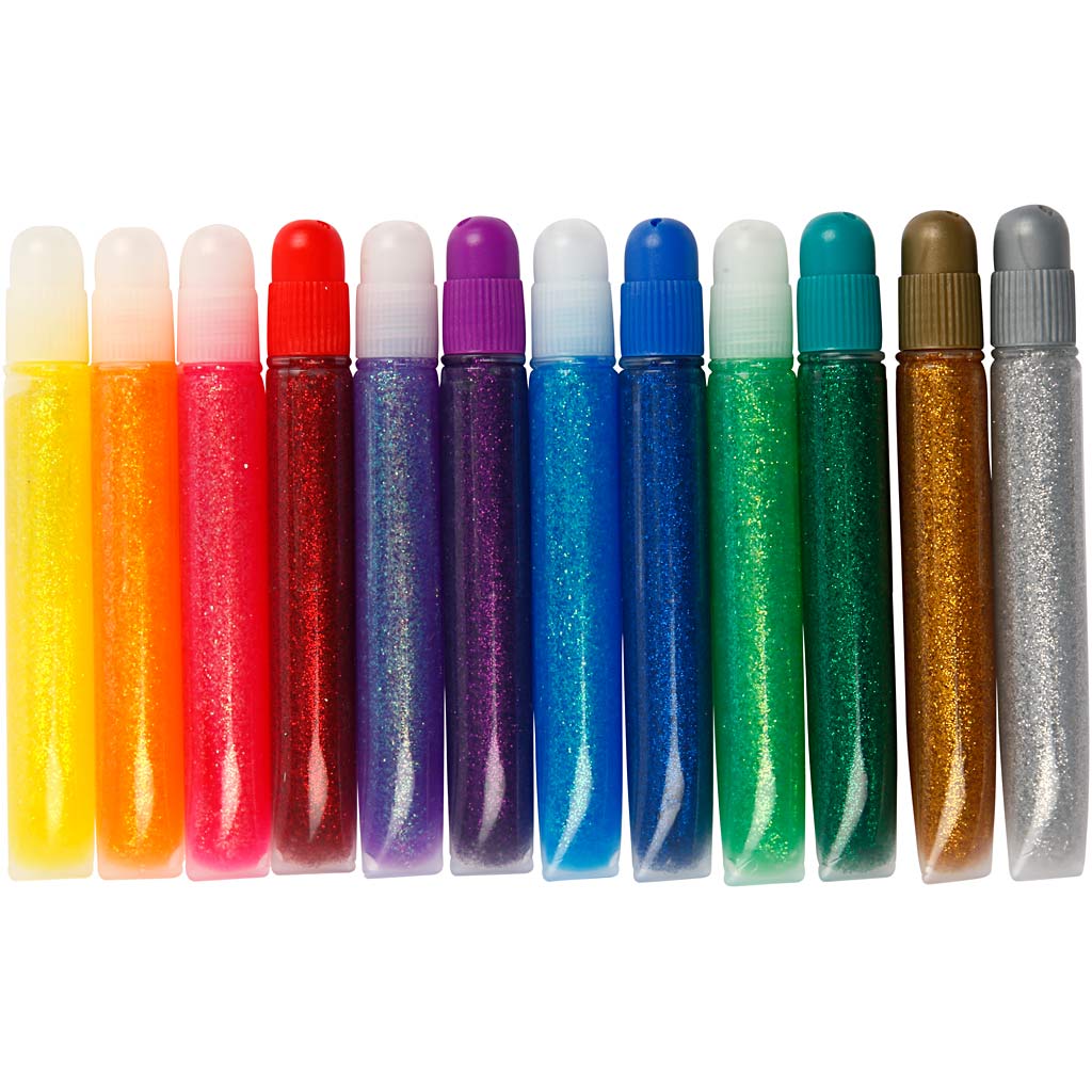 Creative Company Glitter Glue, 12x10 ml 1 scatola