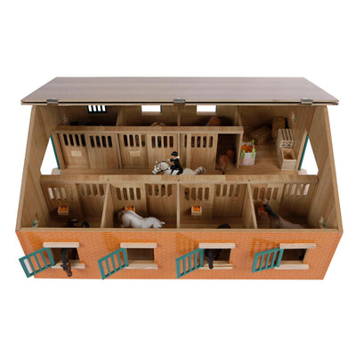 Kids Globe Globe Horse Estable con 7 cajas, 1:24