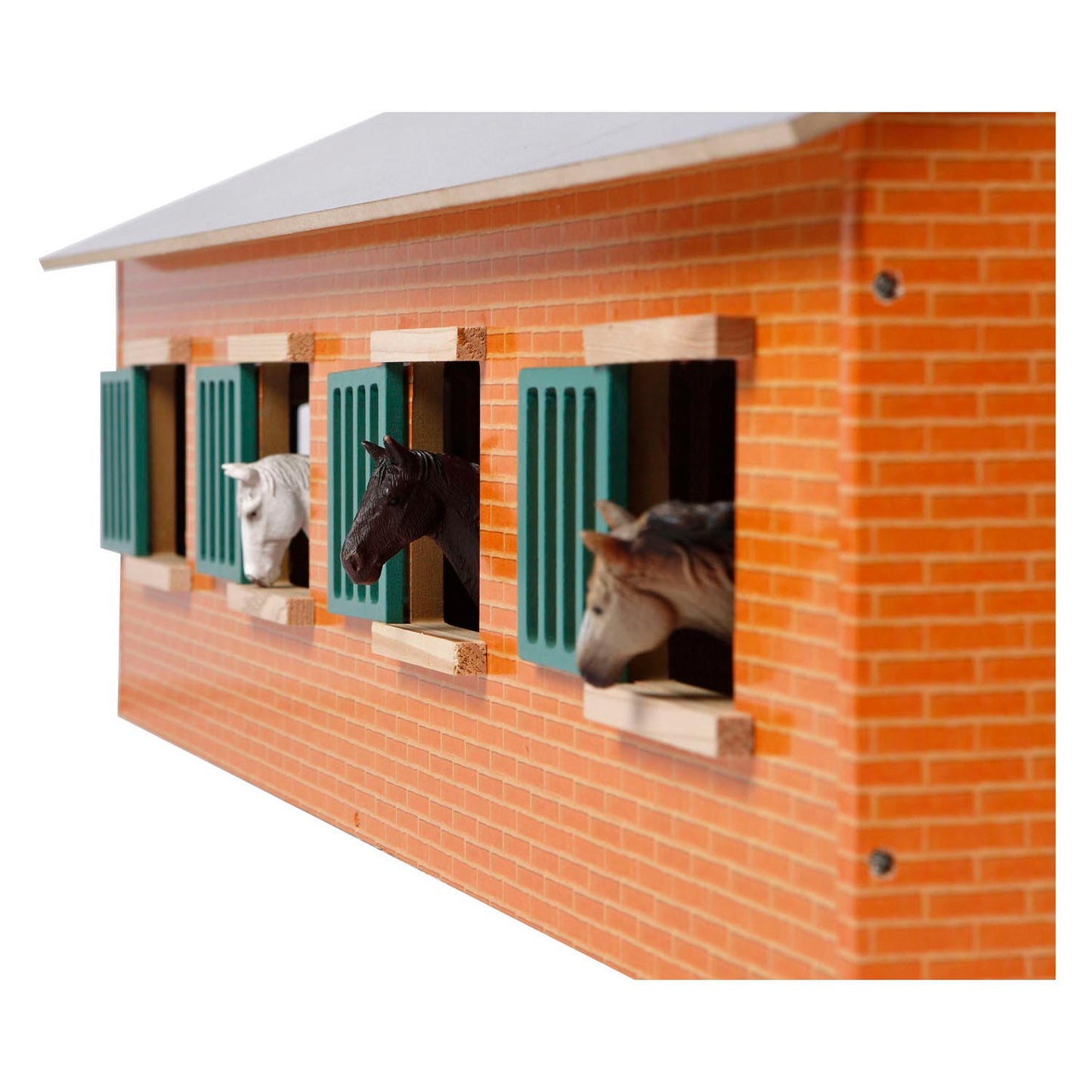 Kids globe paardenstal met 7 boxen, 1:24