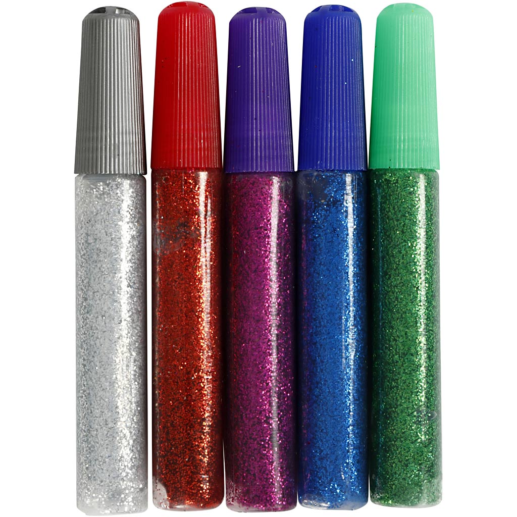 Colla glitter Creativ company, vari colori, 5x10 ml 1 scatola