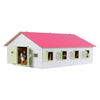 Kids Globe Globe Horse Estable Pink con 7 cajas, 1:24