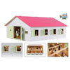 Kids Globe Globe Horse Estable Pink con 7 cajas, 1:24