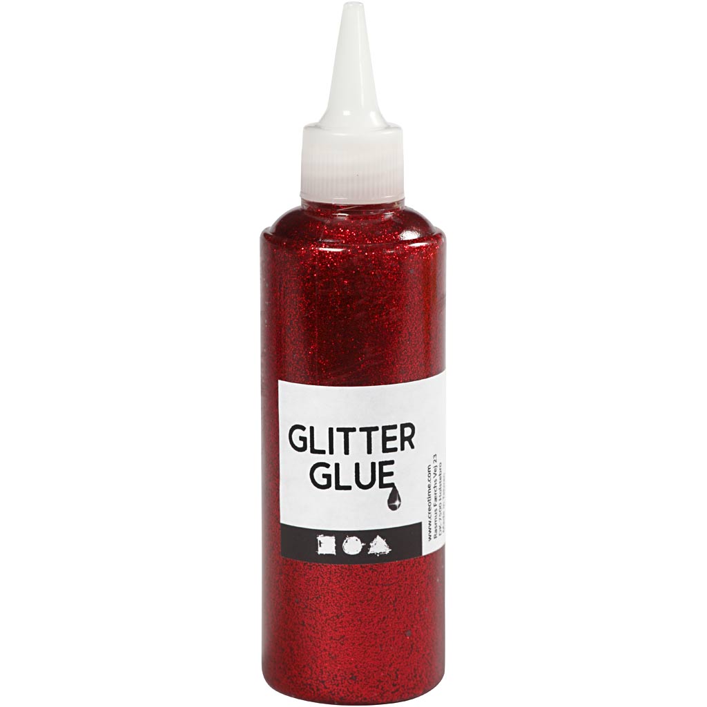 Creative Company Glitter Glue Glue Red, 118ml