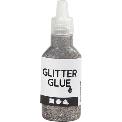 Creativ company glitterlijm, zilver, 25 ml 1 fles