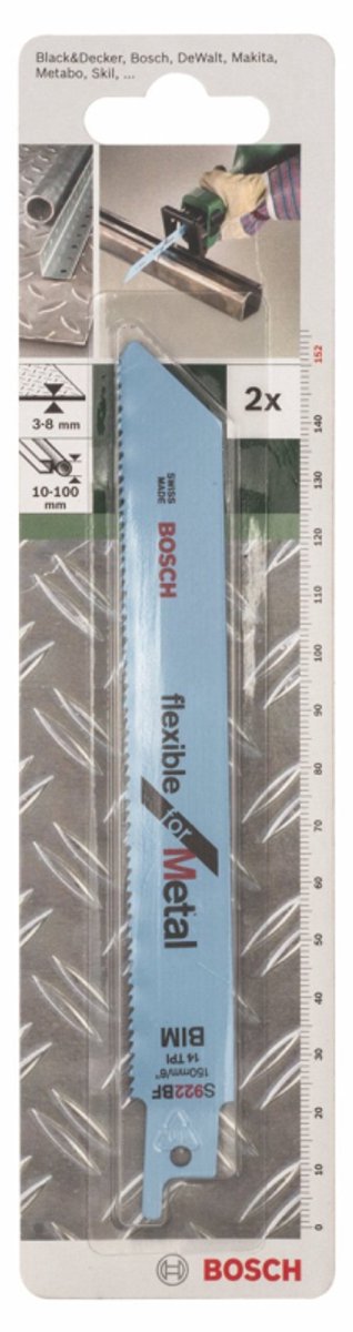 Bosch - hoja de sierra alternativa bimetálica, s 922 bf flexible para metal
