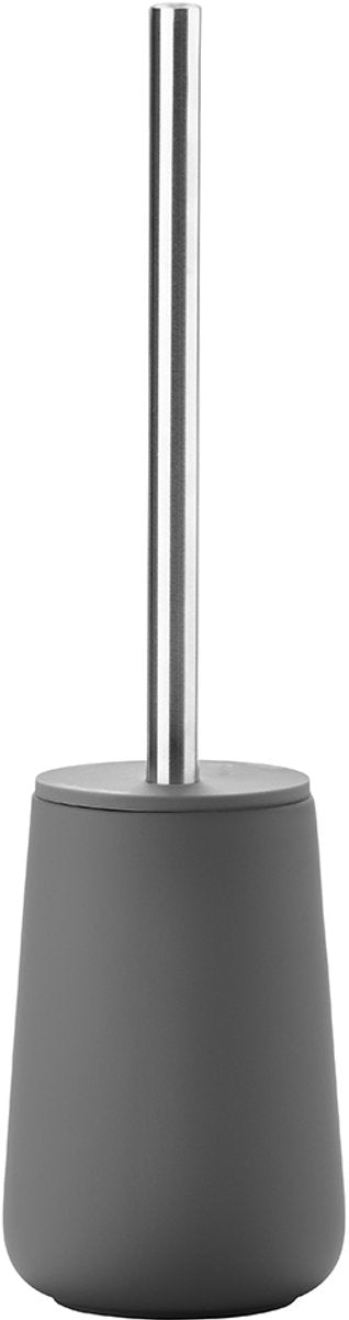 Zone denmark nova scopino per WC con supporto - scopino per WC da terra - accessori per WC e bagno - porcellana - 37 x 10,3 cm - grigio