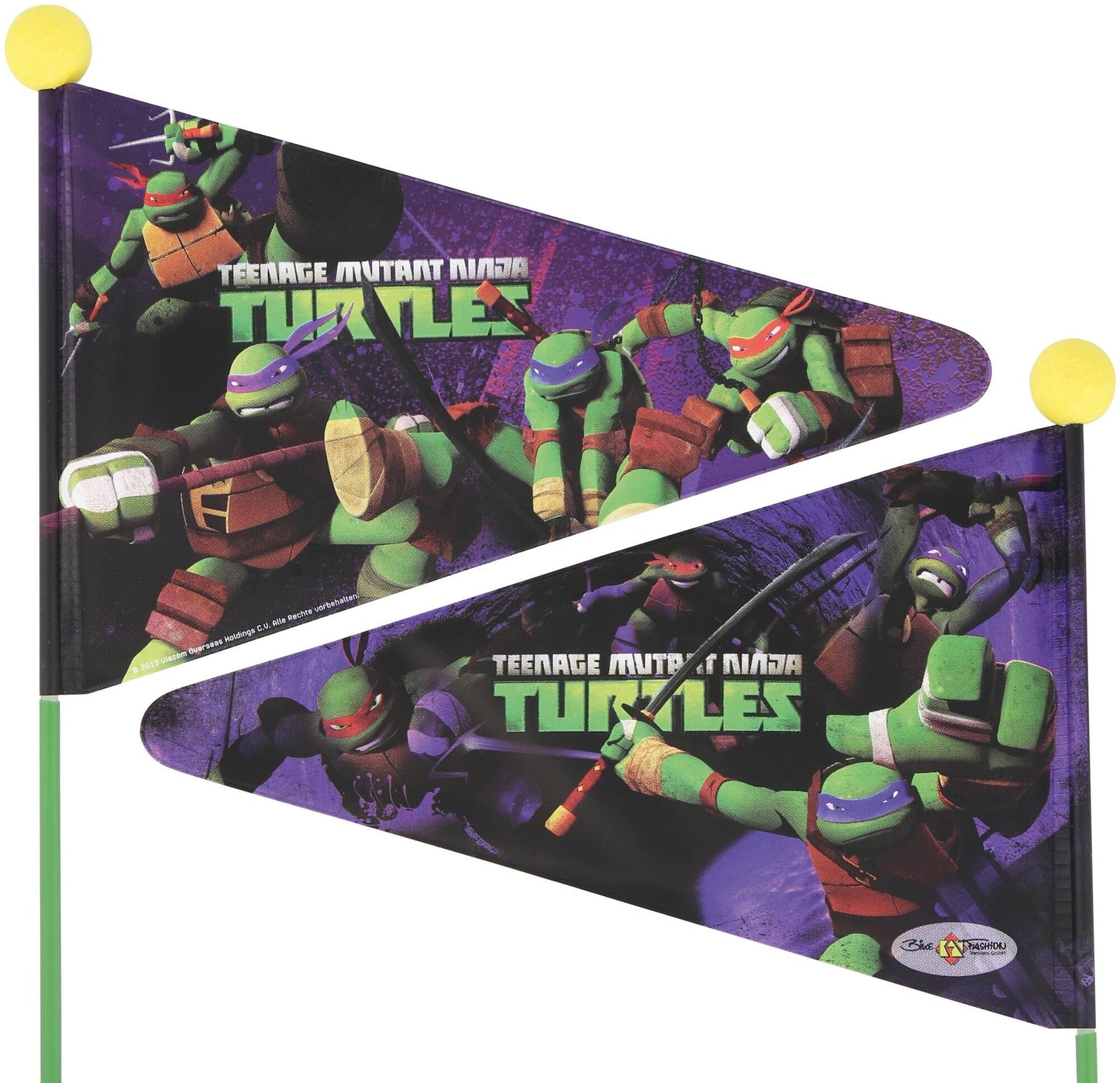 Bandiera di sicurezza della moda bici Turtles Ninja