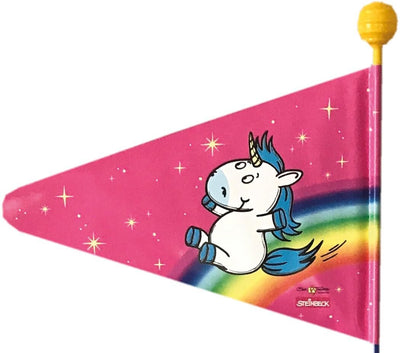 Bandera de seguridad de la moda en bicicleta Einhorn