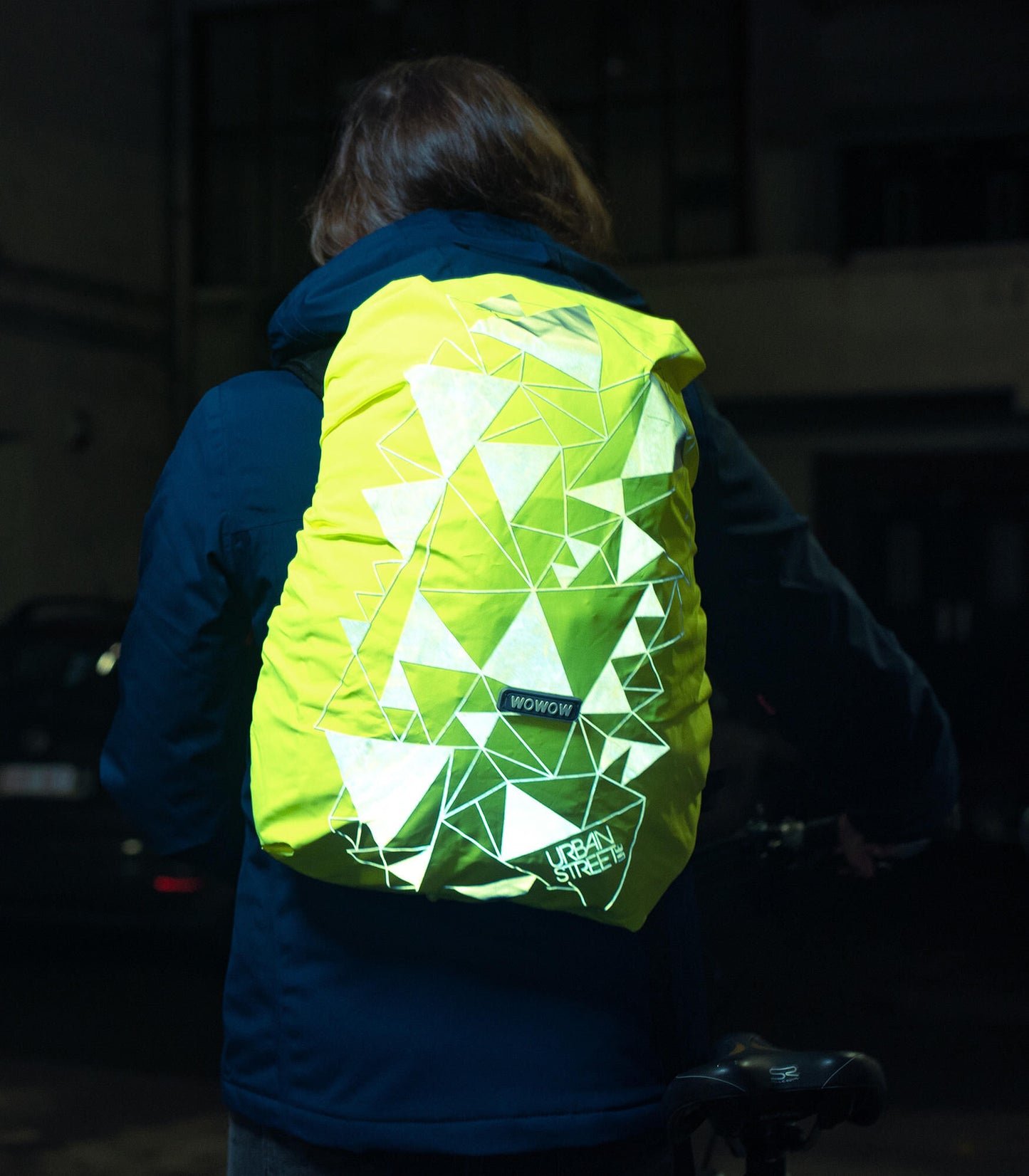 Wowow Rain Cover Bag Cover Urban Street Line. Bolsa de cubierta de lluvia de mochila Cov.Urban Street Yel.