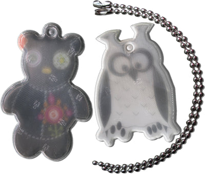 4-act reflex-aanhanger refl.tag teddy+owl w.chain