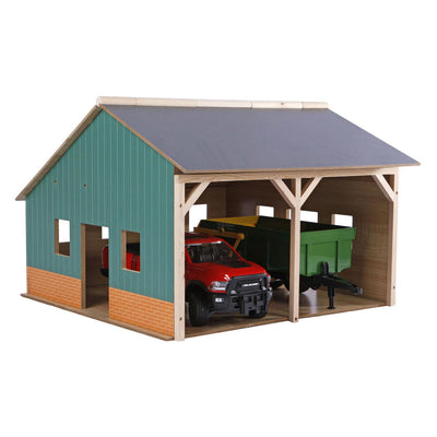Kids Globe Globe Loods para 2 tractores, 1:16