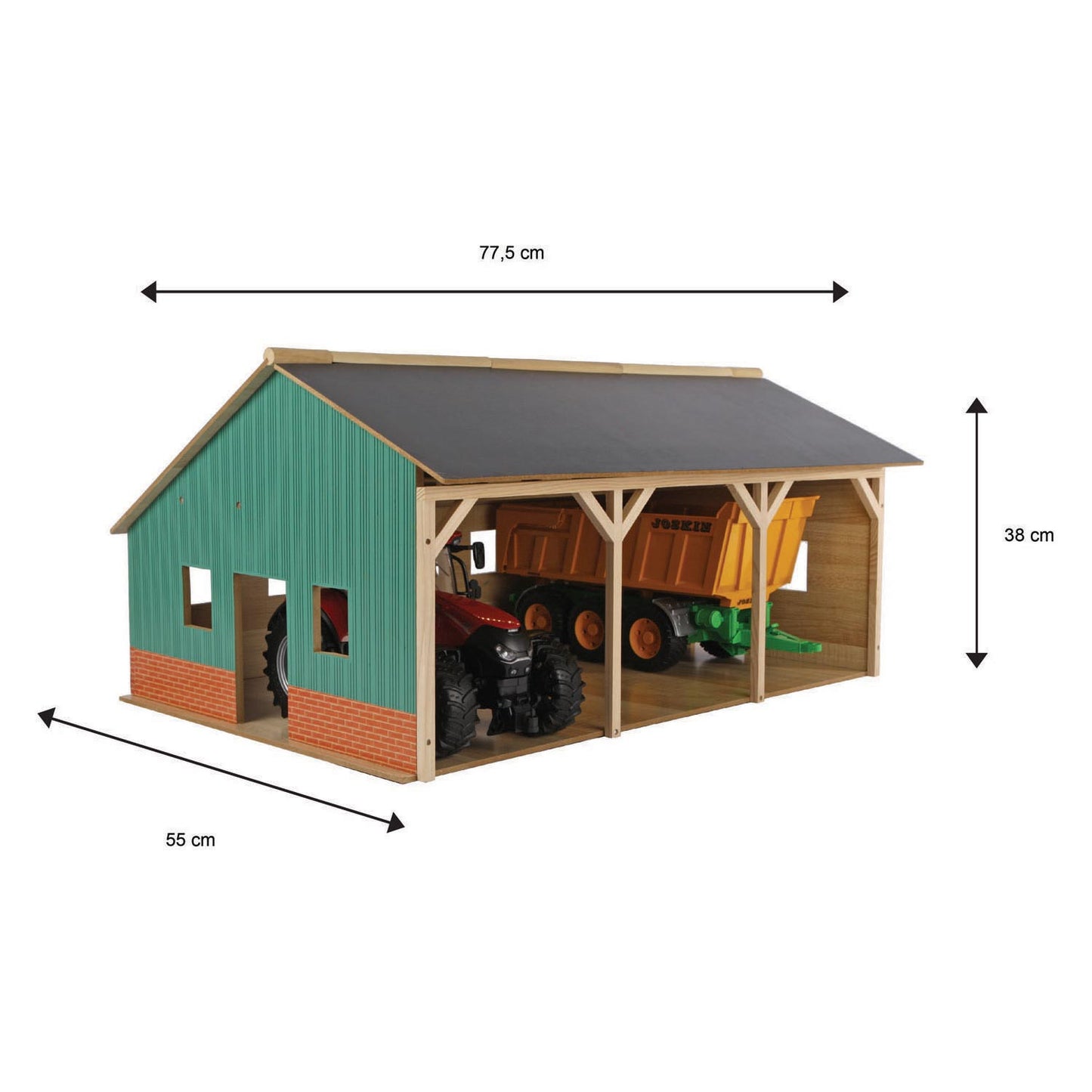 Kids Globe Globe Agricultural Lock Wood per 3 trattori, 1:16