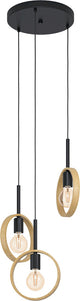 Eglo ipsden hanglamp - e27 - ø 30 cm - zwart bruin