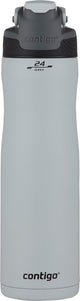 Botella para beber Contigo Ashland Chill con pajita, botella de agua grande de acero inoxidable sin BPA, botella termo a prueba de fugas, mantiene las bebidas frías hasta por 24 horas; para deportes, ciclismo, jogging, caminar, 720 ml | macarrón