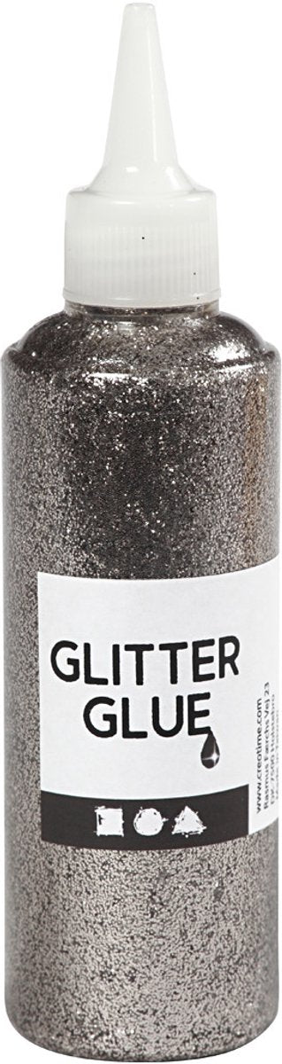 Creativ Company glitter glue silver, 118ml