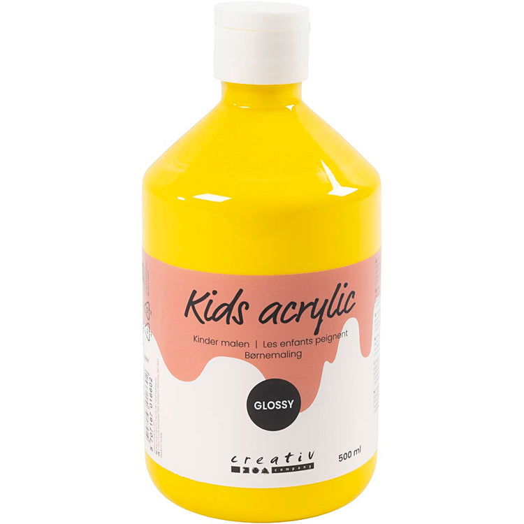 Creative Company Acrilic Paint Glossy, Primary Yellow, 500 ml 1 bottiglia