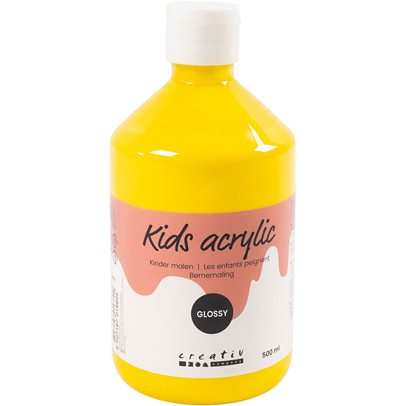 Creative Company Acrilic Paint Glossy, Primary Yellow, 500 ml 1 bottiglia