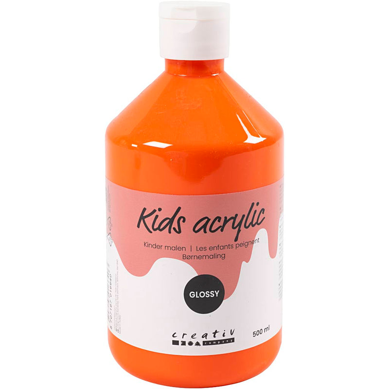 Creativ compañía acrílica pintura brillante, naranja, 500 ml 1 botella