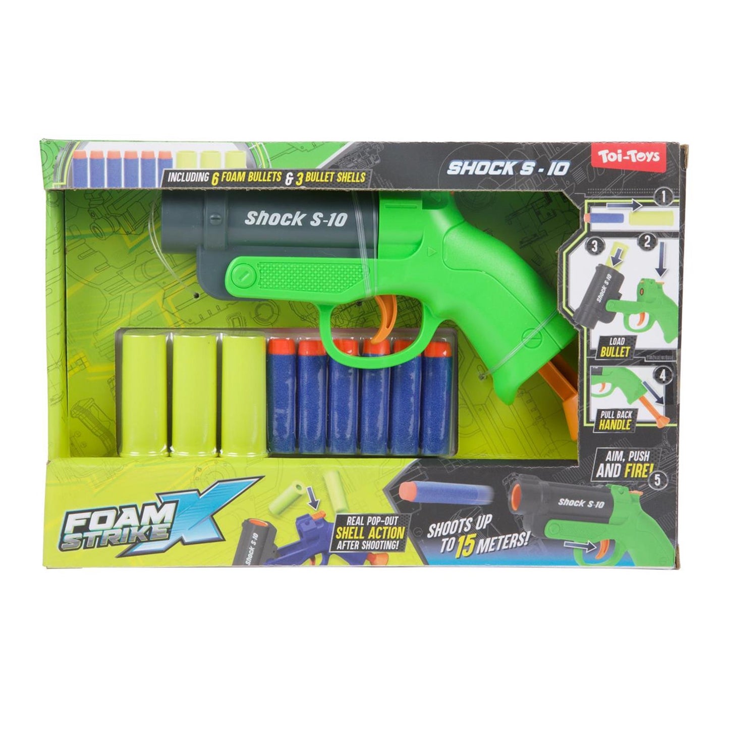 Toi-toys foam strikex pistool shot s-10 incl. foampijlen